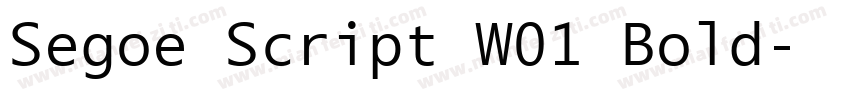 Segoe Script W01 Bold字体转换